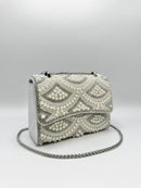 Rebecca Pearl & Crystal Bag - Silver