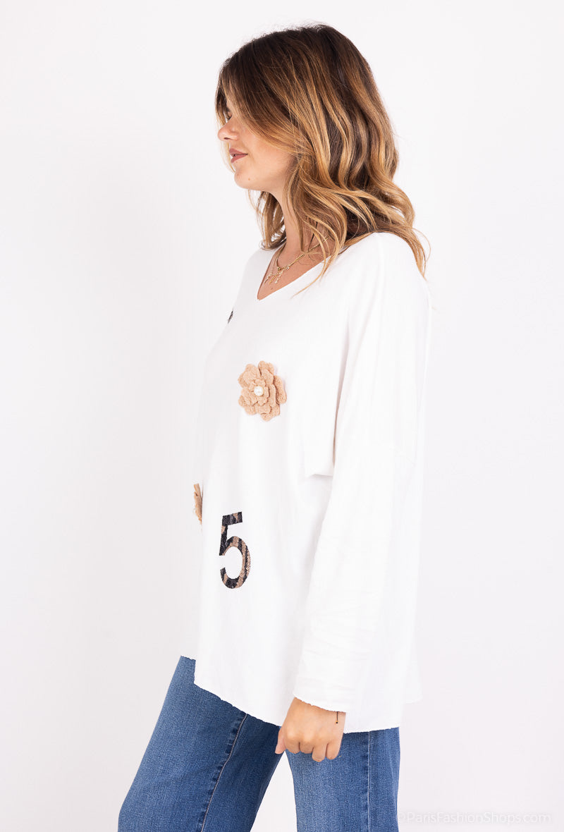 Reese No'5 Blouse - White