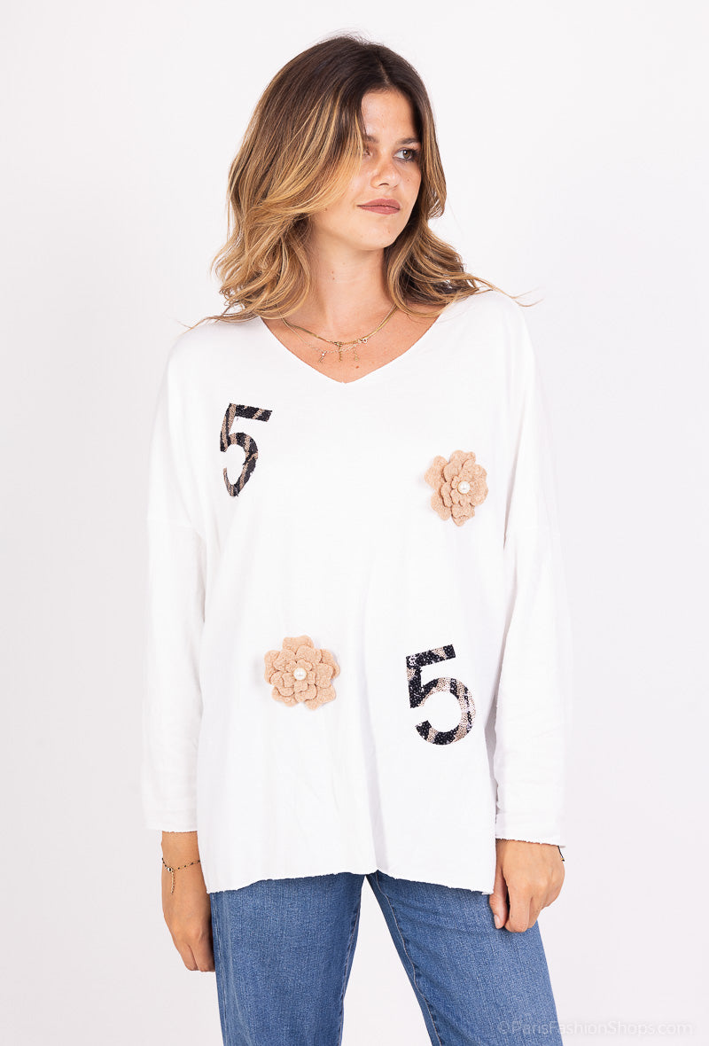 Reese No'5 Blouse - White