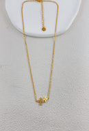 Rowan Double Petal Necklace - Gold