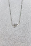 Rowan Double Petal Necklace - Silver