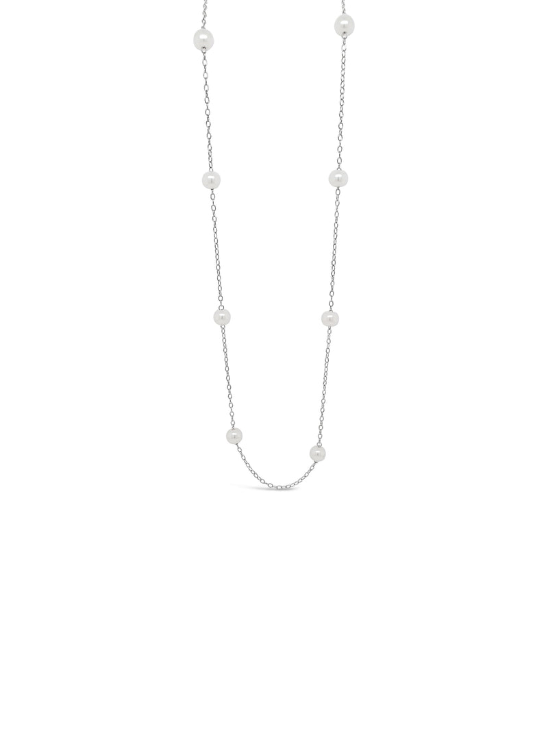 Absolute Sterling Silver Pearl Necklace SN128SL