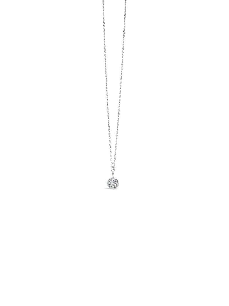 Absolute Sterling Silver Crystal Fine Necklace SP129SL
