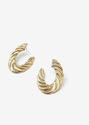 Sarah Gold Chunky Twist Earrings