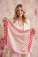 Serene Polka Dot Neck Scarf - Pink & Light Magenta