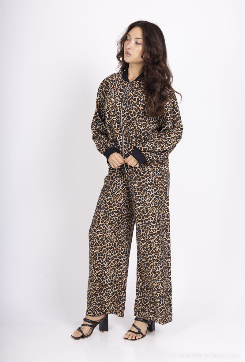 Shea Leopard Print Trousers