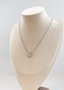 Sia Simple Heart Necklace Silver