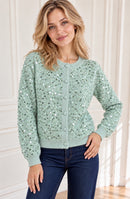Sienna Sequin Cardi - Mint
