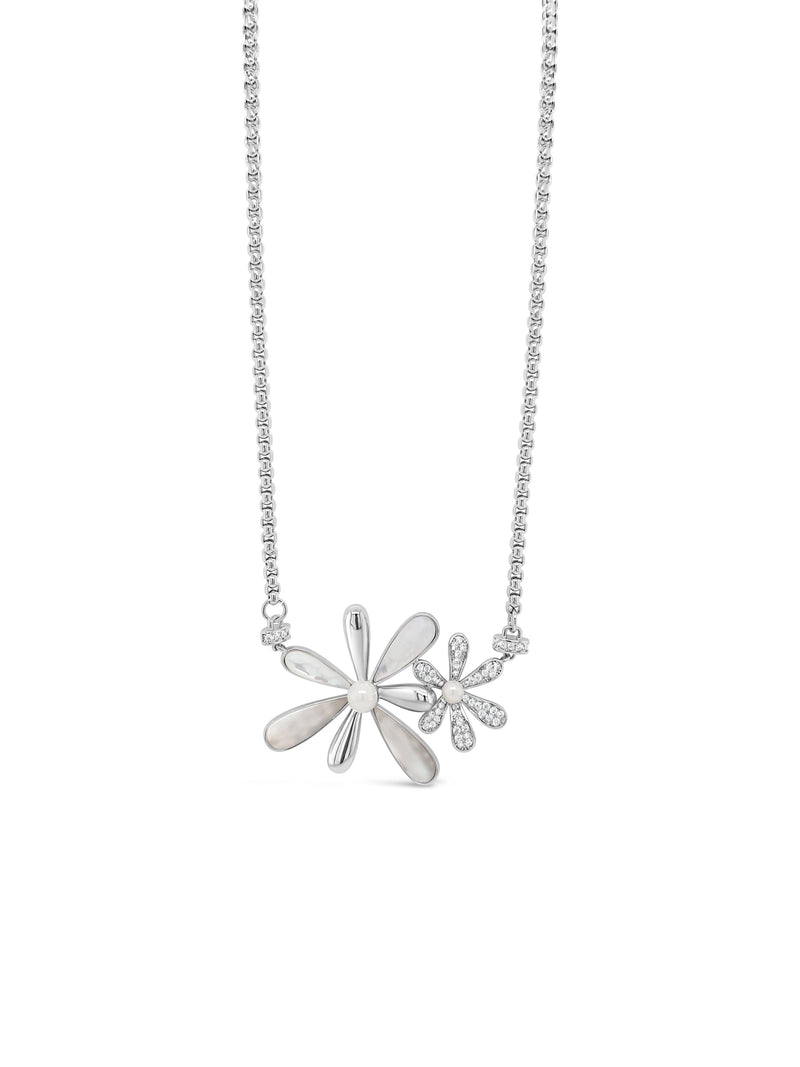 Absolute Daisy Pearl & Opal Necklace - Silver N2256SL