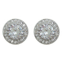 Tipperary Crystal Silver Round Earrings 107069