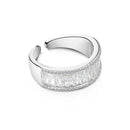 Newbridge Silver Plated Baguette CZ Ring