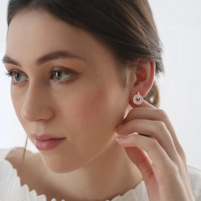 Newbridge Silver & Rose Gold Tiamo Earring