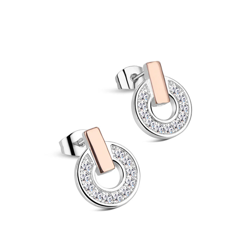 Newbridge Silver & Rose Gold Tiamo Earring
