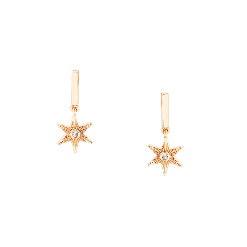 Tipperary Crystal Star Drop Gold Earrings 165052