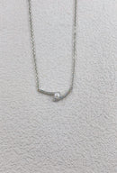 Tacey Diamante & Pearl Necklace - Silver