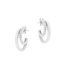 Tipperary Crystal Double Hoops 163973 Silver