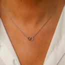 Tipperary Crystal Interlocking Circle Pendant 123984 Silver