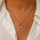Tipperary Crystal Maureen O'Hara Vintage Wreath Rose Gold Pendant