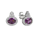 Tipperary Crystal Oval Purple Earrings 198623