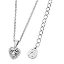 Tipperary Crystal Silver Diamante Heart Drop Pendant 109896