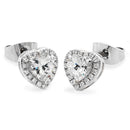 Tipperary Crystal Silver Diamante Heart Earrings 109902