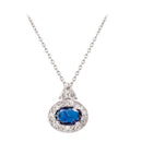 Tipperary Crystal Silver Necklace Oval Sapphire 123700