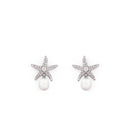 Tipperary Crystal Starfish & Pearl Drop Earrings 189034