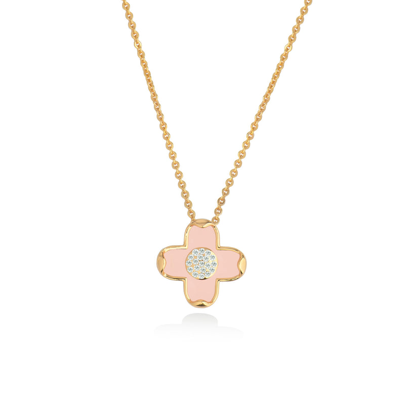 Tipperary Fleur Collection Pendant Pink & CZ 171060