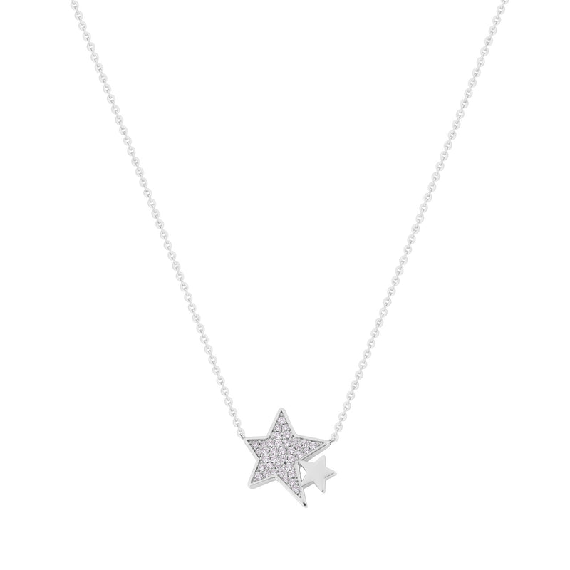 Tipperary Crystal Double Star Silver Pendant 165106