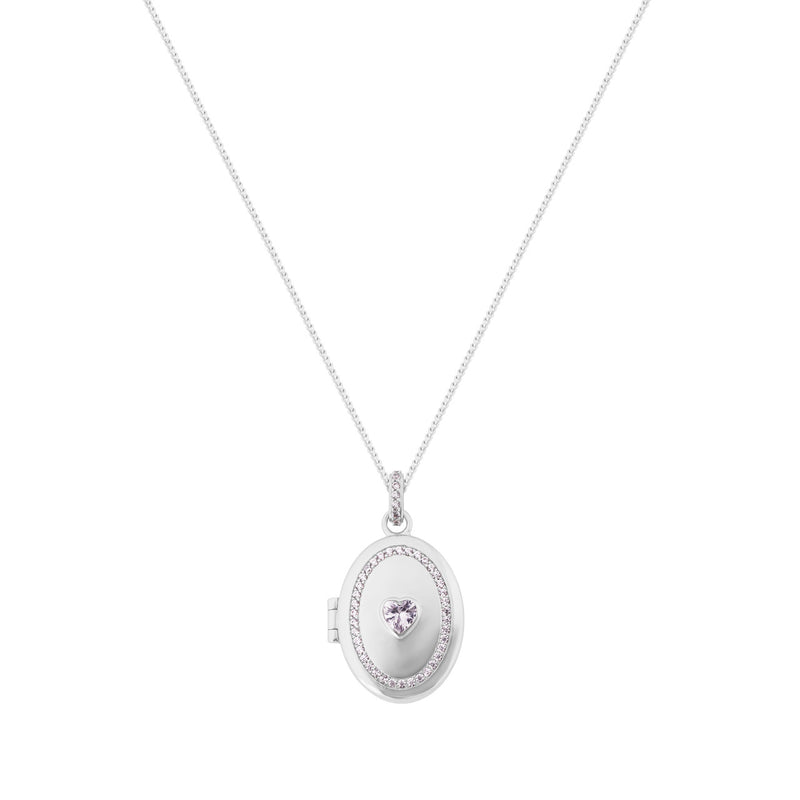 Tipperary Crystal Locket Pendant Silver 165977