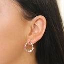 Tipperary Crystal Maureen O'Hara Vintage Wreath Rose Gold Earrings