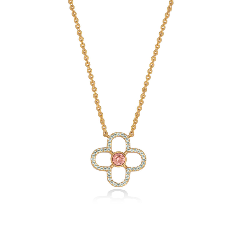 Tipperary Fleur Collection Pendant Pink CZ 171206