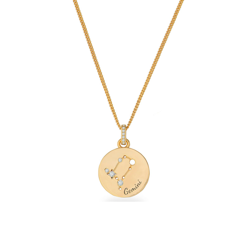 Tipperary Zodiac Gold Pendant Gemini 169609