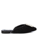 XTI Woven Pearl Mule - Black 142682