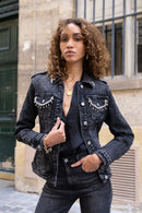 Denim Life Faded Black Stretch Jacket