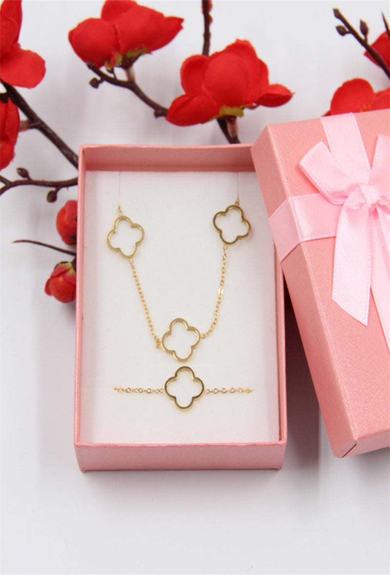 Claire Necklace & Bracelet Set - Gold