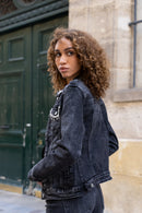 Denim Life Faded Black Stretch Jacket