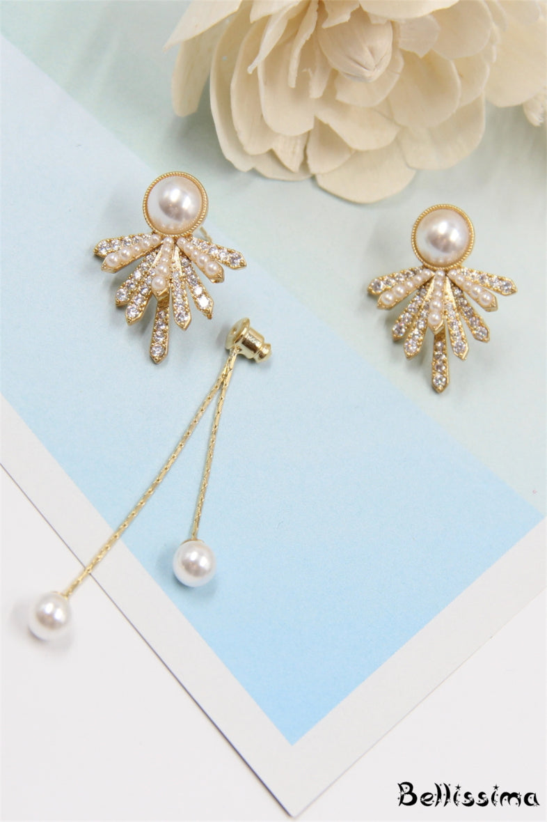 Dolly Pearl & Crystal Drop Earrings