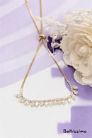 Eve Pear Drop Crystal Adjustable Bracelet - Gold