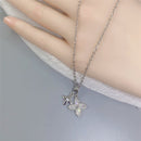 Judith Double Floral Pendant - Silver