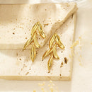 Selma Brushed Gold Statement Earring