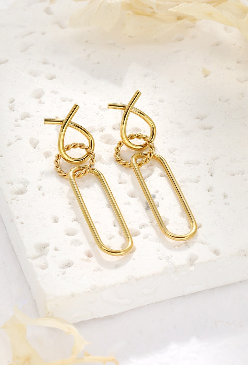 Dante Oval & Circle Drop Earrings