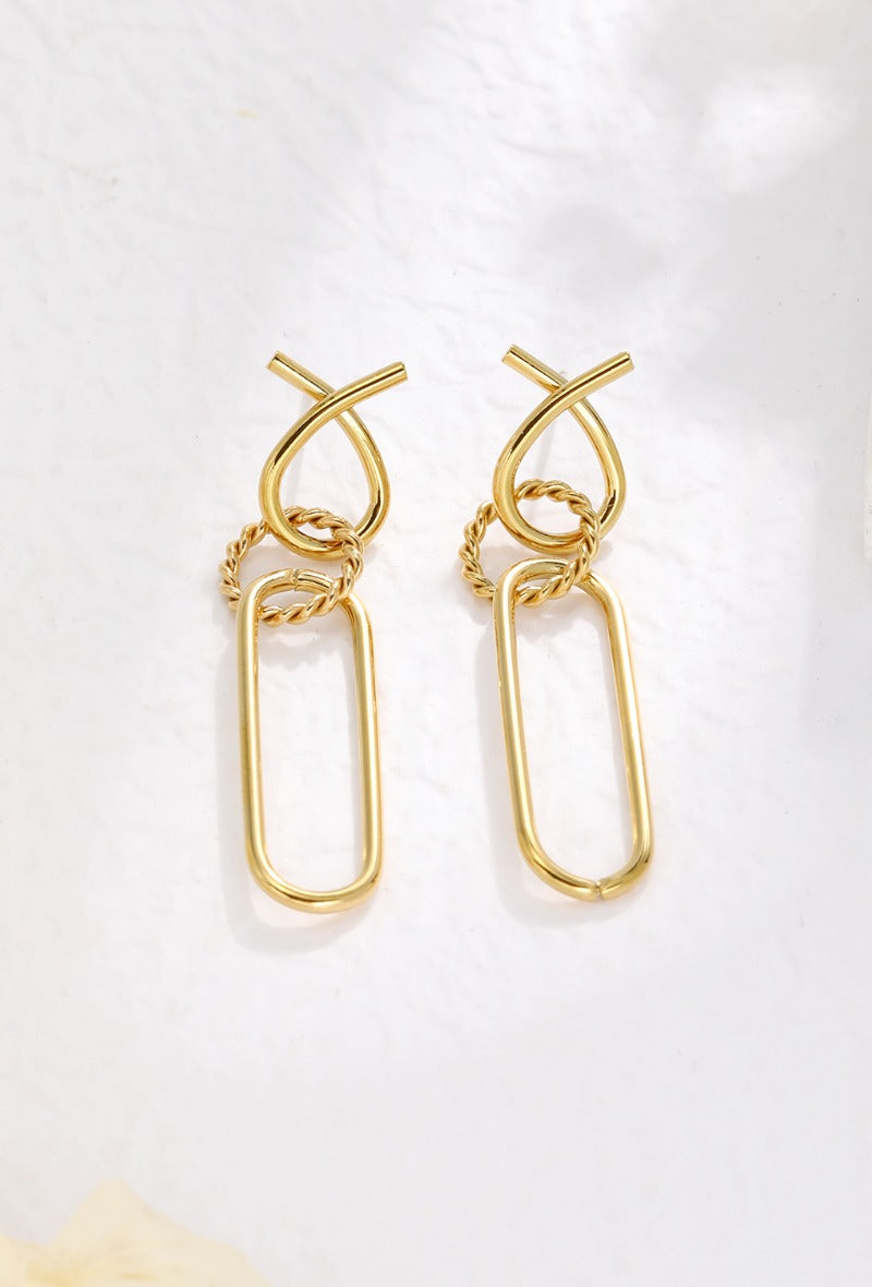 Dante Oval & Circle Drop Earrings