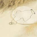 Kit Textured Interlocking Circle Pendant Necklace - Silver