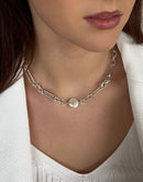 Absolute Chain Pearl Necklace N2338sl