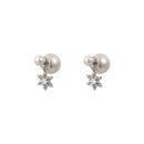 Pereti Pearl & Diamante Floral Drop Earrings