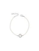 Absolute Fine Pearl & Enamel Bracelet - B2258SL Silver