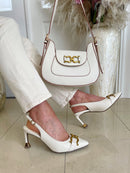 Menbur 23900 Sling Back Shoe Cream