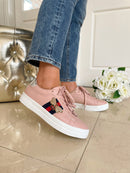 Redz Bee Stripe Trainer - Rose Pink 97285-1