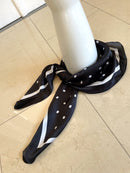 Hepburn Polka Dot Neck Scarf - Black